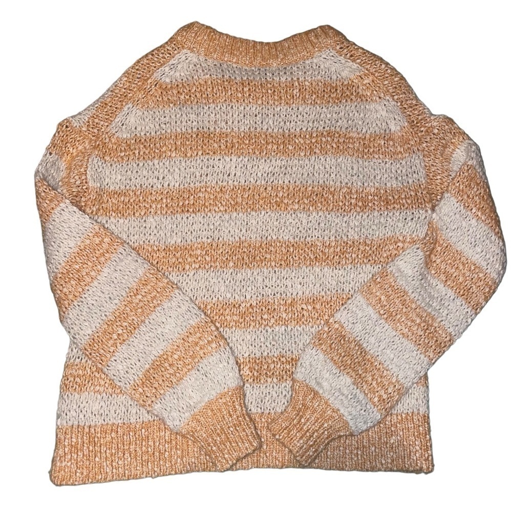 MADEWELL Baez Pullover Sweater in Stripe Marbled Caramel Size Extra Small - Picture 14 of 16